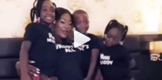 Mercy Johnson and her children during pregnancy photo-shoot