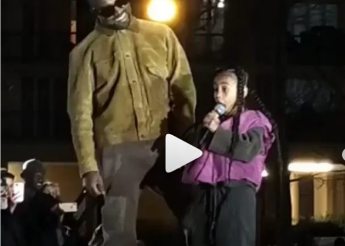 Kanye West's daughter gives surprise performance at Yeezy's Paris show