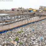 Ban plastic: Chemu Lagoon Floating Bridge choked with plastic | Photo by David Andoh/ myjoyonline.com (Ghana)