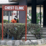 A man wearing face mask walks at the Yaba Mainland hospital, where an Italian citizen who entered Nigeria from Milan on a business trip, the first case of the COVID-19 virus, was treated in Lagos, Nigeria.