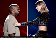 L-R: Kanye West and Taylor Swift