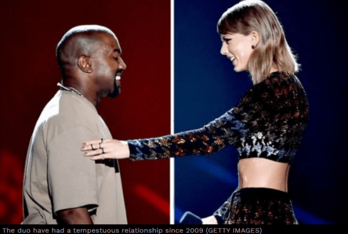 L-R: Kanye West and Taylor Swift