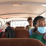 Commercial drivers in Uganda carry 2 passengers per row