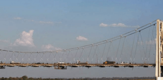 The lorry was found in Moatize, near this bridge crossing the Zambezi river