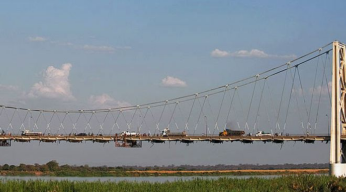 The lorry was found in Moatize, near this bridge crossing the Zambezi river