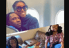 Mugeez and MzVee are set to trend after loved-up photos of them surfaces on social media where the female singer seeks comfort on the laps of the R2Bees act on a flight.