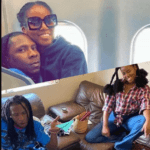 Mugeez and MzVee are set to trend after loved-up photos of them surfaces on social media where the female singer seeks comfort on the laps of the R2Bees act on a flight.