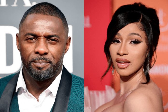 L-R: Idris Elba & Cardi B