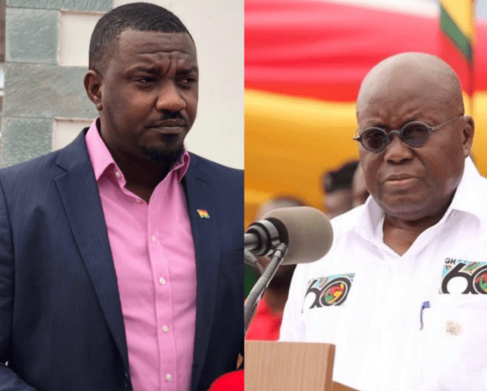 File Photo: L-R: John Dumelo and President Akufo-Addo