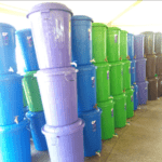 Veronica Buckets lined up in different colours