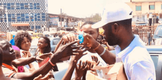 Kiva Foundation CEO donating hand sanitisers to the less-privileged