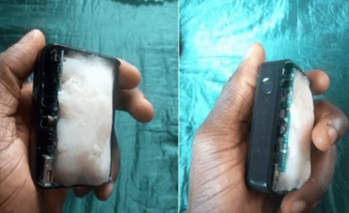 Man buys power bank, gets home and sees 'fufu' inside