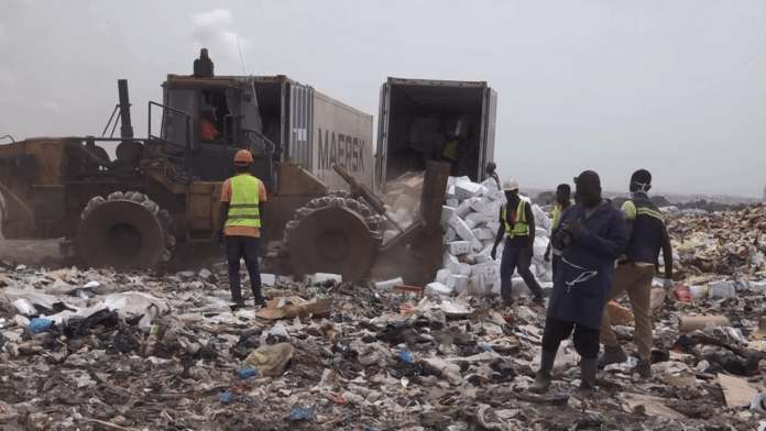 The destruction comes after four containers of infected gizzard were reportedly imported into Ghana between December 2018 and February, 2019