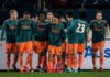 Ajax were ahead of AZ Alkmaar on goal difference at the top of the Eredivisie