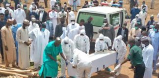 File Photo: Burial of Nigerian President’s Chief of Staff, Abba Kyari, who died after contracting Coronavirus in Abuja