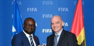 GFA President Kurt Okraku with FIFA boss, Gianni Infantino