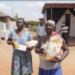 Beneficiaries of food donations from Chief Gbetseli