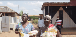 Beneficiaries of food donations from Chief Gbetseli