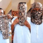 Mzbel demonstrates how to turn leggings into nose masks