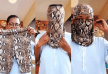 Mzbel demonstrates how to turn leggings into nose masks