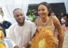 Keche Andrew and his wife Joana during their wedding | Photo: @joanagyancudjoe/ Instagram