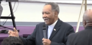 Bishop Gerald Glenn showed off his jam-packed congregation back on March 22