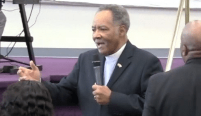 Bishop Gerald Glenn showed off his jam-packed congregation back on March 22