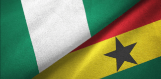 File Photo: Ghana and Nigeria flags