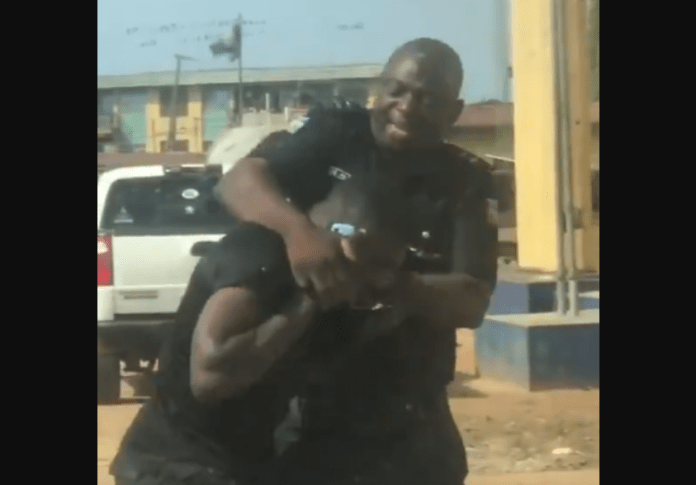 Police officer arrested for assaulting worker