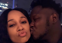Medikal gives Sister Derby a peck on the cheeks