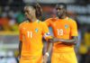 Toure (R) called Drogba his "big brother" as he underlined his support for his former teammate