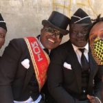 Wanlov with pallbearers