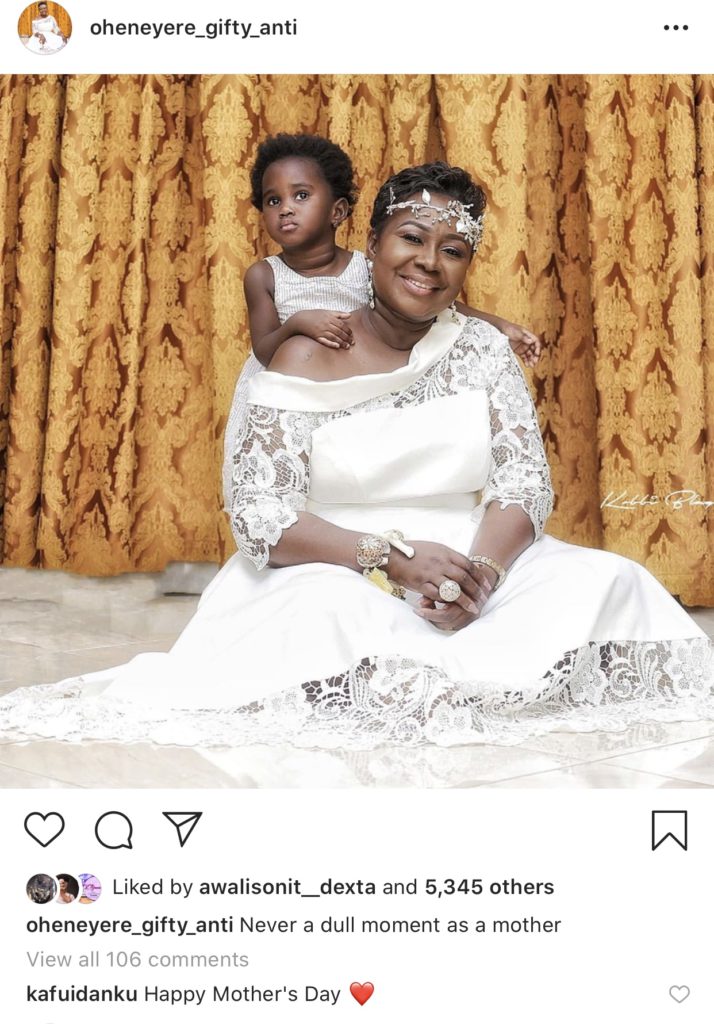 Mother's Day: Oheneyere Gifty Anti appreciates her daughter for making her a proud mother.