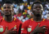 Asamoah Gyan and Sulley Muntari