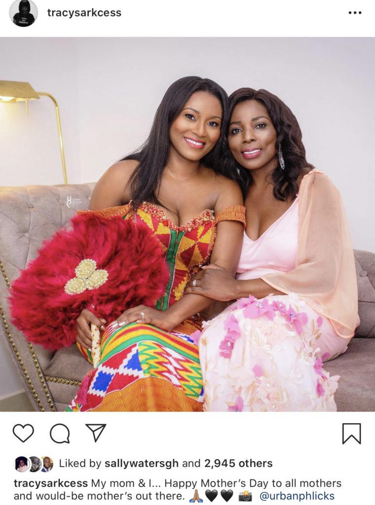 Wife of rapper Sarkodie, Tracy Sarkcess posted a photo shot by urbanphlicks on her Instagram page. She even extended her gesture beyond mothers to would-be mothers.