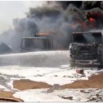 Diesel Tankers gutted by fire
