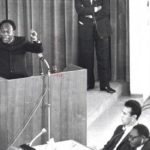 Kwame Nkrumah giving his speech at the founding of OAU