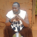 Fallen actor, Bishop Bernard Nyarko on a movie set
