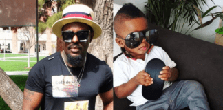 File Photo: Jim Iyke and his son, Harvis Chidubem