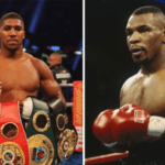 File Photo: Boxers Anthony Joshua and young Mike Tyson