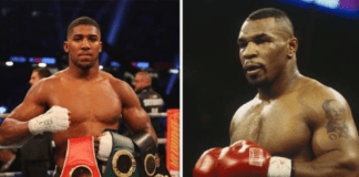 File Photo: Boxers Anthony Joshua and young Mike Tyson