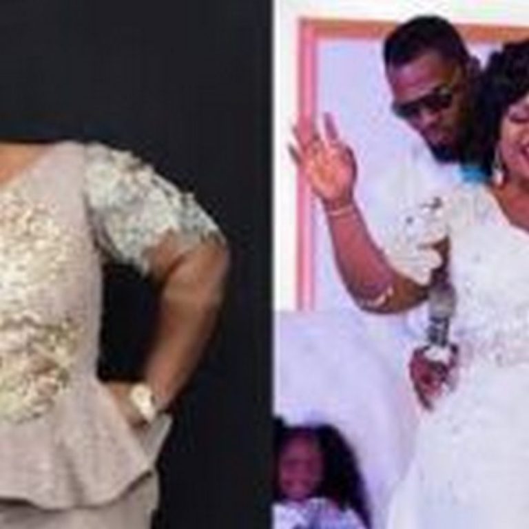 Rev Obofour, wife outdoor triplets in plush ceremony [Watch]