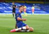Christian Pulisic of Chelsea celebrates after scoring his sides first goal during the Premier League match between Chelsea FC and Manchester City at Stamford Bridge Image credit: Getty Images