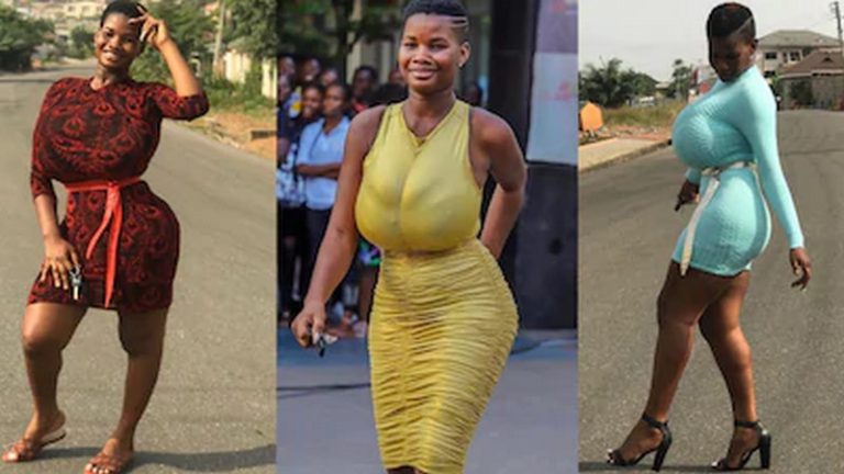 Pamela Watara displays huge chest in moving vehicle (Watch)