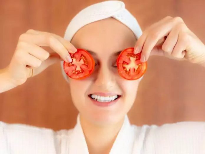 tomatoes on face