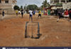 Children play football in Adabraka in Accra Ghana