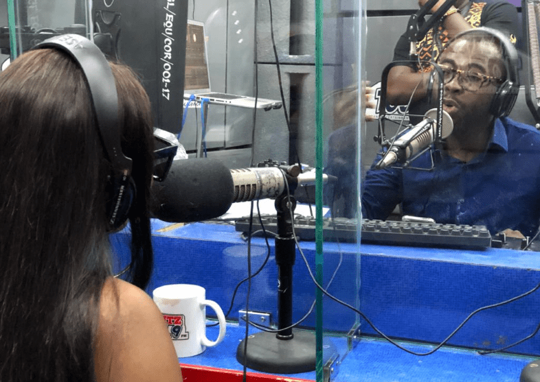 Andy Dosty interviews Wendy Shay on Daybreak Hitz | Photo by Dennis K. Adu| Adomonline.com