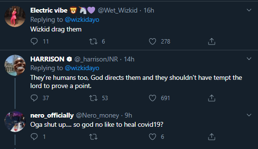 Wizkid jabs Nigerian pastors over failure to heal Covid-19 patients