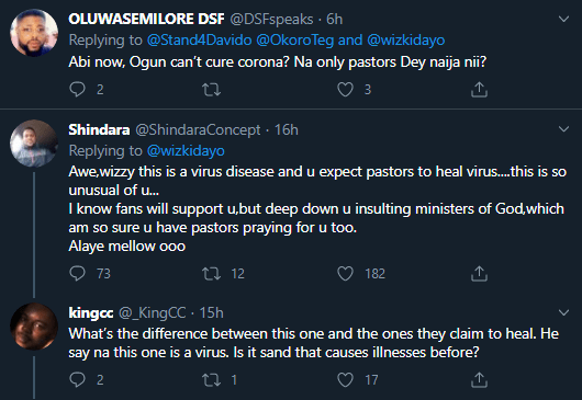 Wizkid jabs Nigerian pastors over failure to heal Covid-19 patients