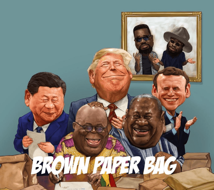 Artwork of Sarkodie's 'Brown Paper Bag' song featuring Manifest 